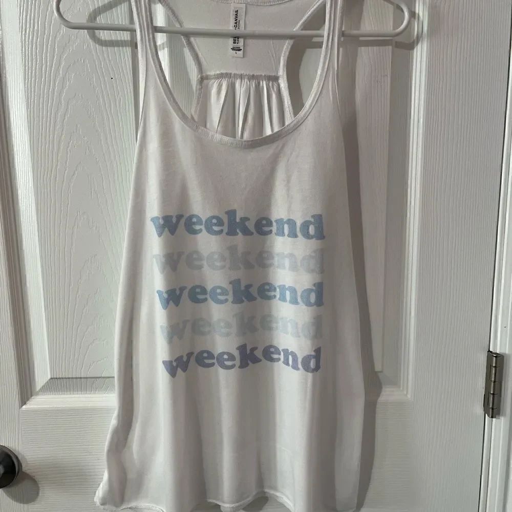 White Tank Top Size L